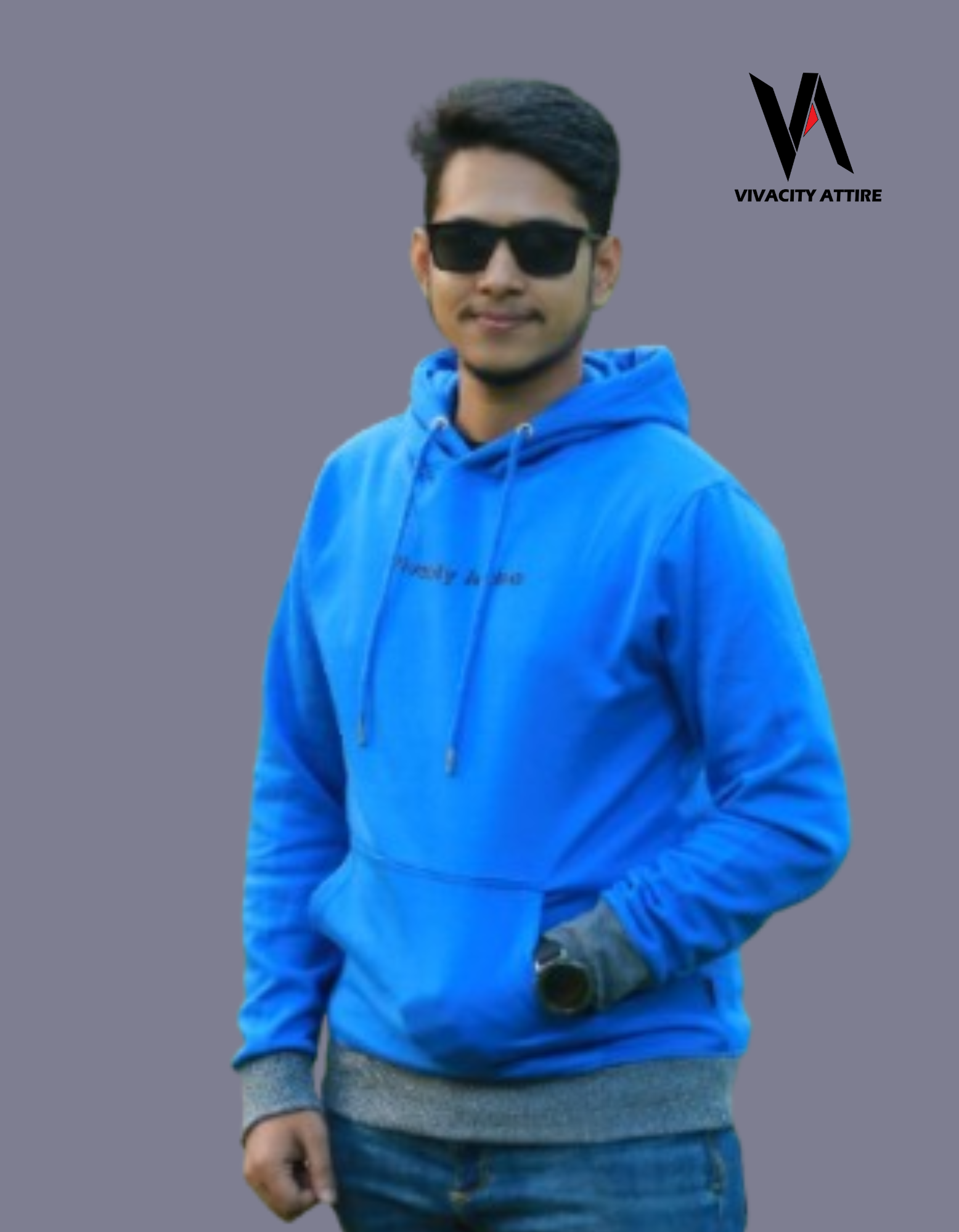 Men's Premium Classic Blue Hoodie with Best Quality 2025 Blue Hoodie