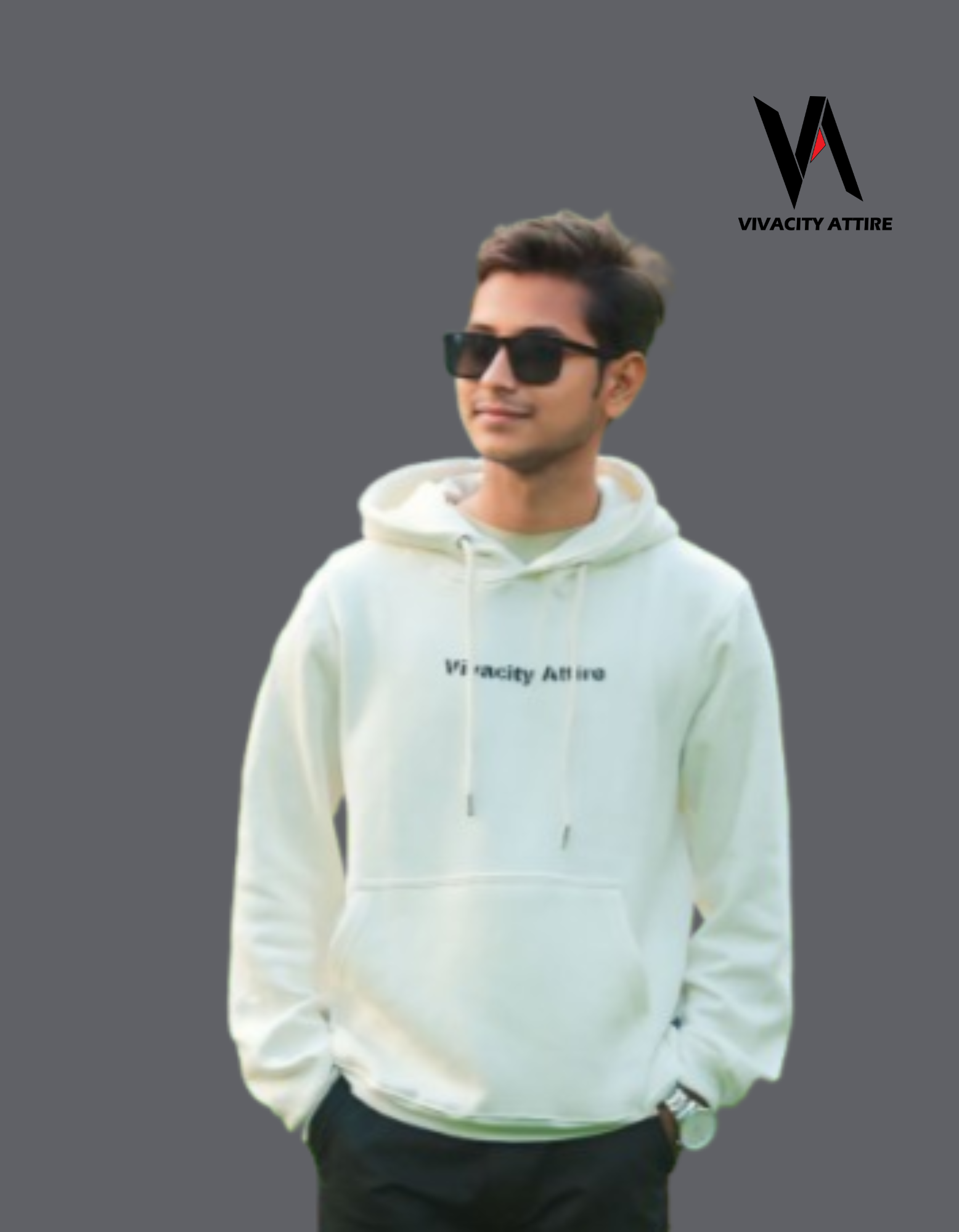 MAN'S PREMIUM WHITE HOODIE 2025 White hoodie